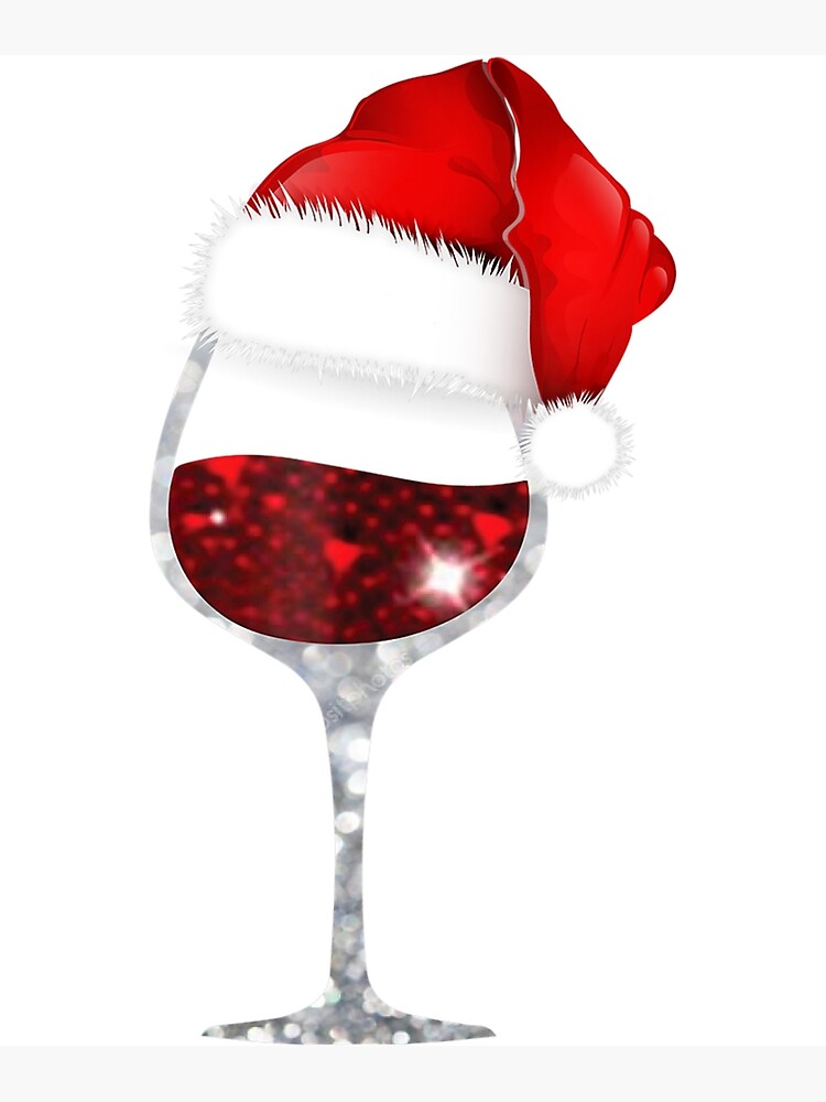 Hand Painted Santa Claus Christmas Wine Glass Gift Present Personalise  Glitter
