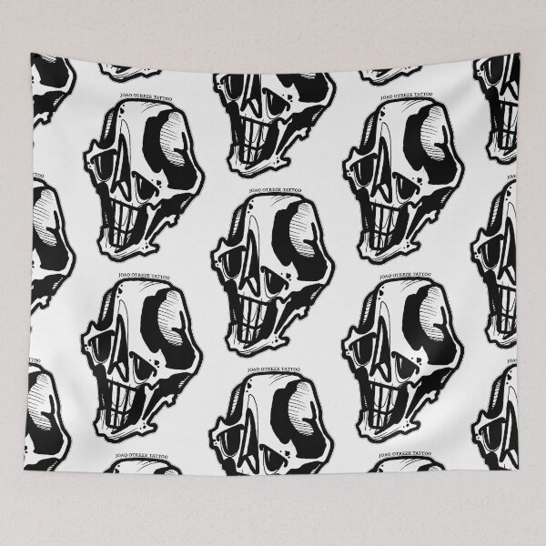 Item preview, Funcy skull black and white vintage style tattoo stuff 2.0 designed and sold by JoaoOtreze.