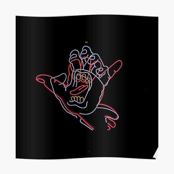 Thrasher néon Poster