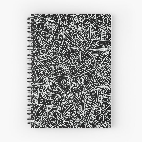 Item preview, June Sun in White on Black designed and sold by Fascinated By Pattern Virginia Everett.