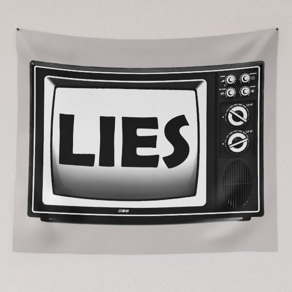 Item preview, TV Lies - fake news, the media is lying designed and sold by ArtOfRebellion.