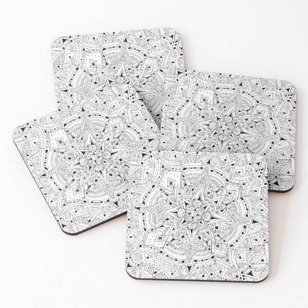Item preview, Dream of Summer in Black on White designed and sold by Fascinated By Pattern Virginia Everett.