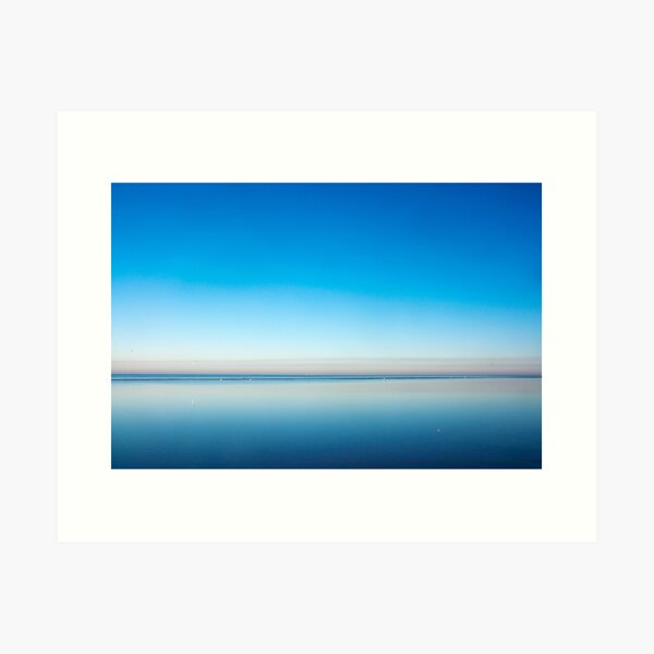 Blue Beach - Horizon Line Art Print