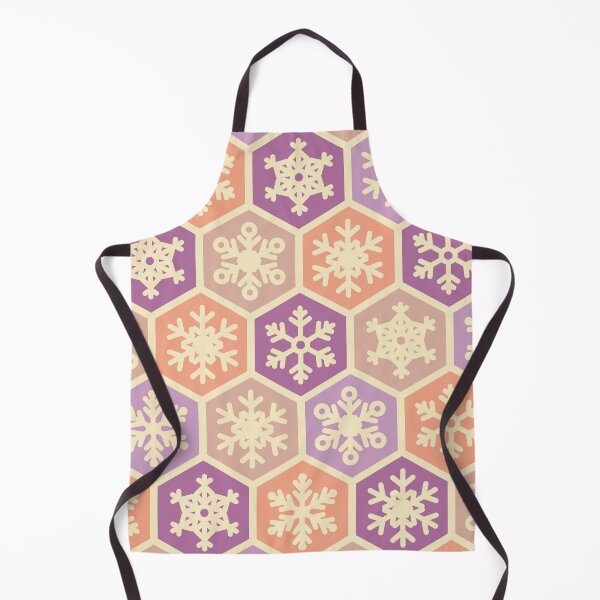 Item preview, Retro Orange Lavender Nordic Snowflake Pattern designed and sold by IamTrending.