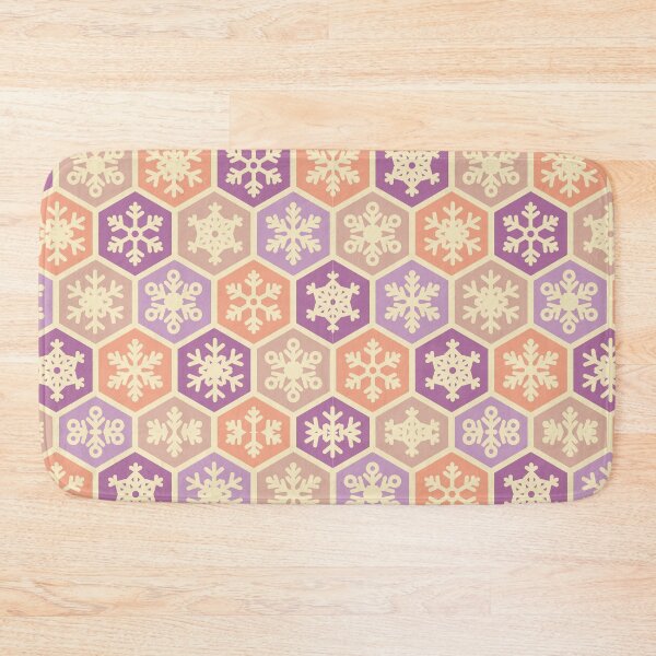Item preview, Retro Orange Lavender Nordic Snowflake Pattern designed and sold by IamTrending.