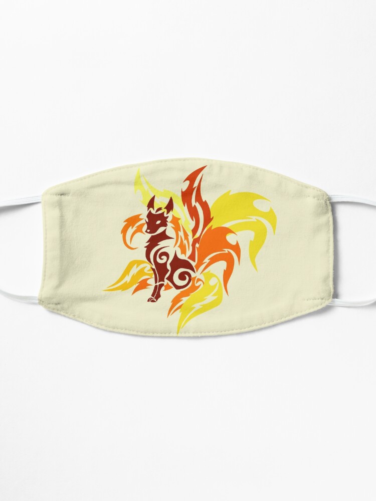 "Nine Tailed Fox Kitsune Gumiho with flame tails" Mask by NiAArtland