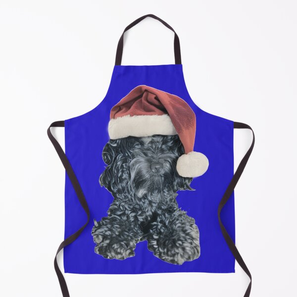 Item preview, Cockapoo in a Christmas Santa Hat (Blue) designed and sold by LearsInteriors.