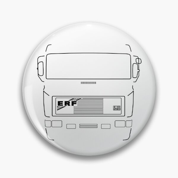 Item preview, Classic ERF E Series heavy truck black outline graphic designed and sold by soitwouldseem.