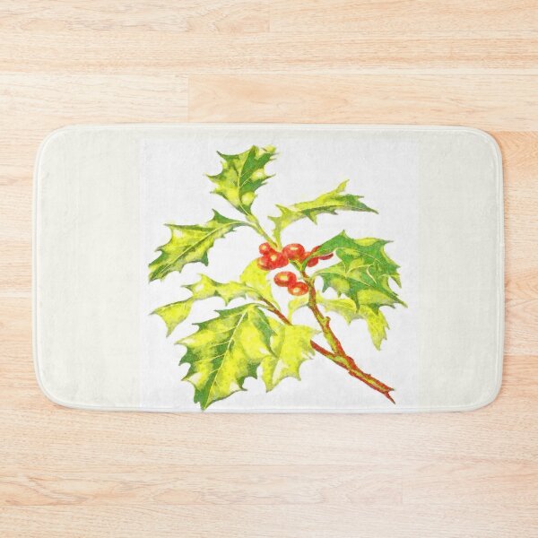 Item preview, Watercolor Botanical Illustration Of Christmas Holly designed and sold by taiche.