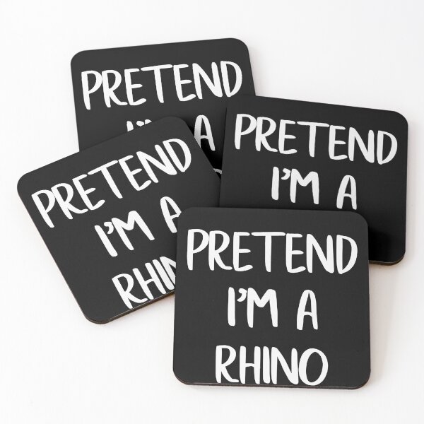 Item preview, Pretend I'm A Rhino Funny Lazy Halloween Costume Party T-Shirt designed and sold by TylerKay.