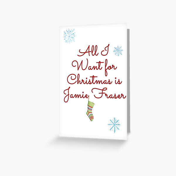 Aperçu de l'œuvre Outlander | Tout ce que je veux pour Noël, c'est Jamie Fraser créée et vendue par Geeks Unite.