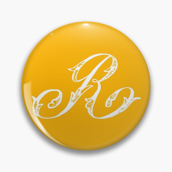 Item preview, Vintage Stylish White Mustard Yellow Monogram Letter R designed and sold by Vintage-TM.