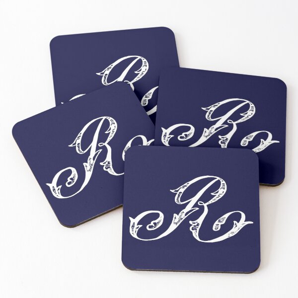 Item preview, Vintage Stylish White Navy Blue Monogram Letter R designed and sold by Vintage-TM.