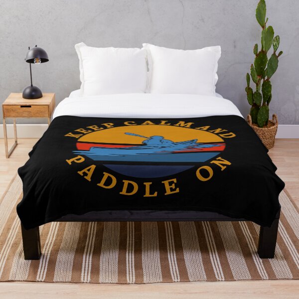 Item preview, Keep Calm And Paddle On Kayaker Kayak Paddling Retro Vintage Design designed and sold by TAKEITTeeZee.