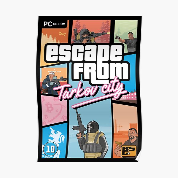 Entfliehen Sie Tarkov - GTA Vice City Style Poster