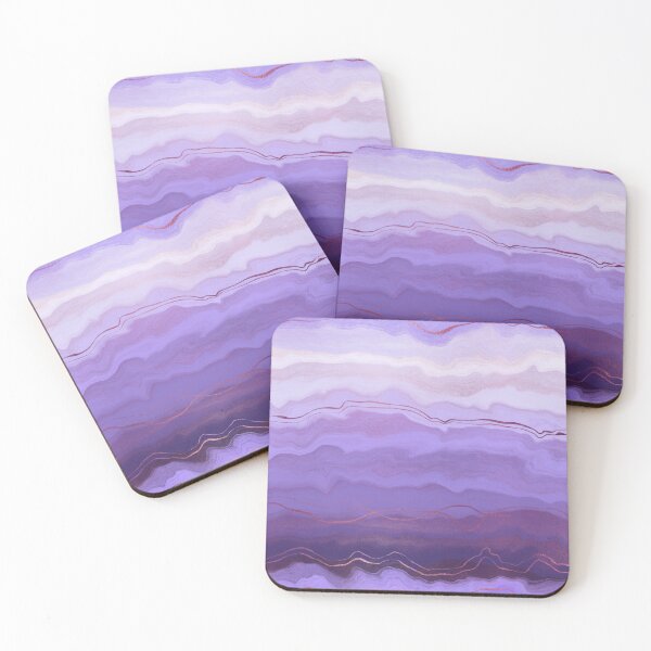 Item preview, Abstract Purple Morning - Dark Purple and Gold designed and sold by Squarebird.