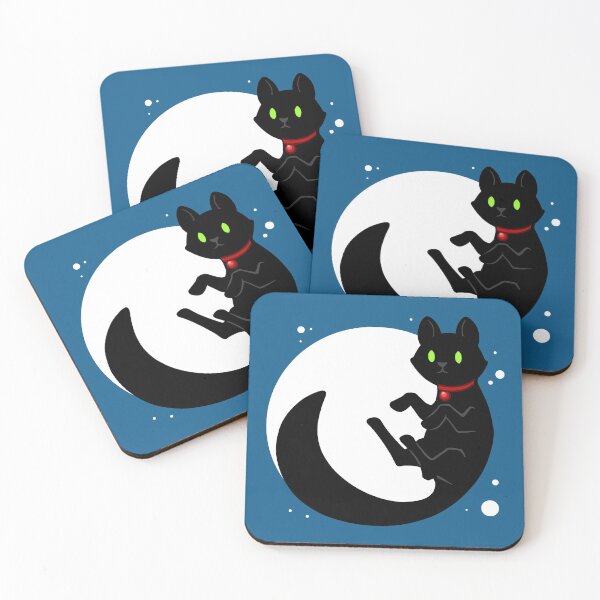 Item preview, A Little Black Cat - 'Moon' designed and sold by Raptor Goes RAWR! (RadiantGlyph).