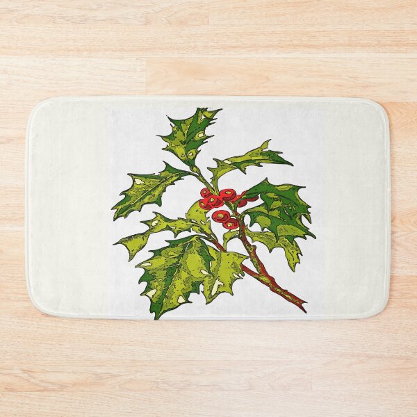 Item preview, Black Outline Art Of Christmas Holly designed and sold by taiche.