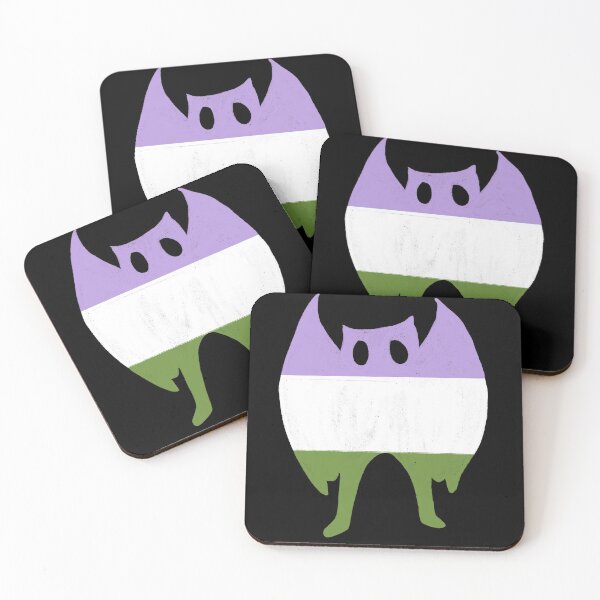 Item preview, Mothman genderqueer pride (black background)  designed and sold by Alex Tal.