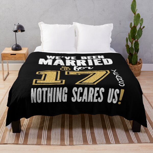 Item preview, We've Been Married For 17 Years Nothing Scares Us Couples print designed and sold by Grabitees.