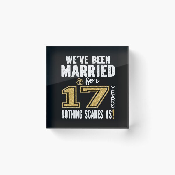 Item preview, We've Been Married For 17 Years Nothing Scares Us Couples print designed and sold by Grabitees.