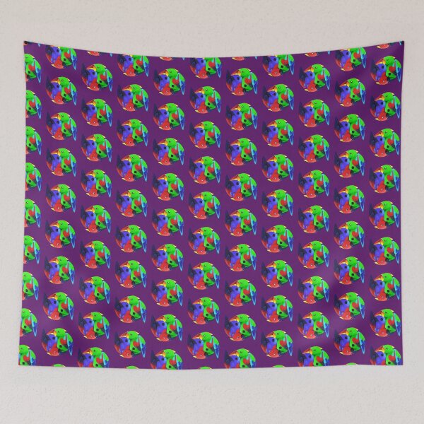 Item preview, Dimorphism - Eclectus Parrots (Purple) designed and sold by Raptor Goes RAWR! (RadiantGlyph).