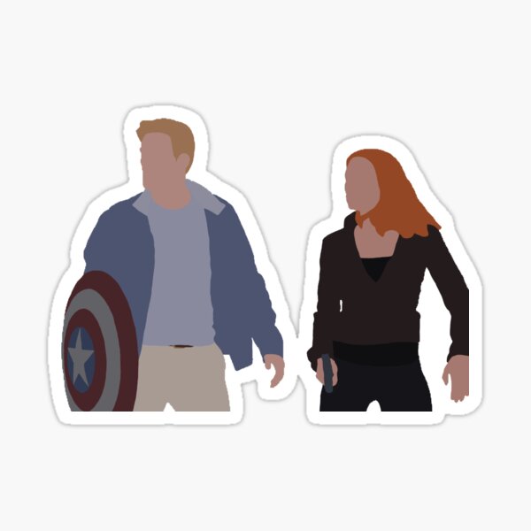 Captain America & Black Widow Sticker