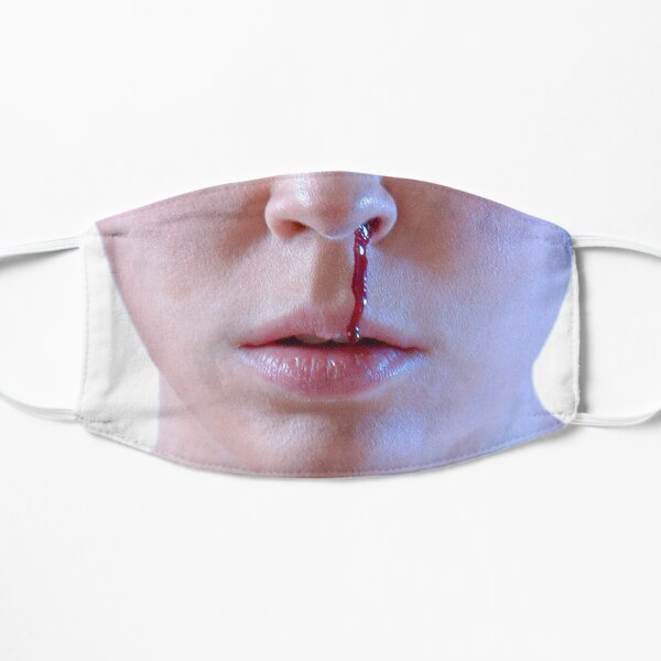 Nose Bleed - On White Flat Mask