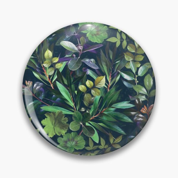Item preview, Moody Leafy Botanical with Emerald Green and Indigo designed and sold by micklyn.