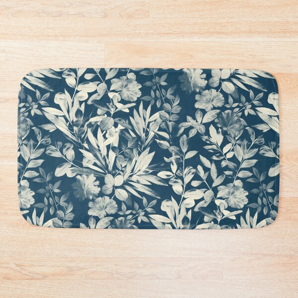 Item preview, Moody Leaves in Grey Blue and Cream designed and sold by micklyn.
