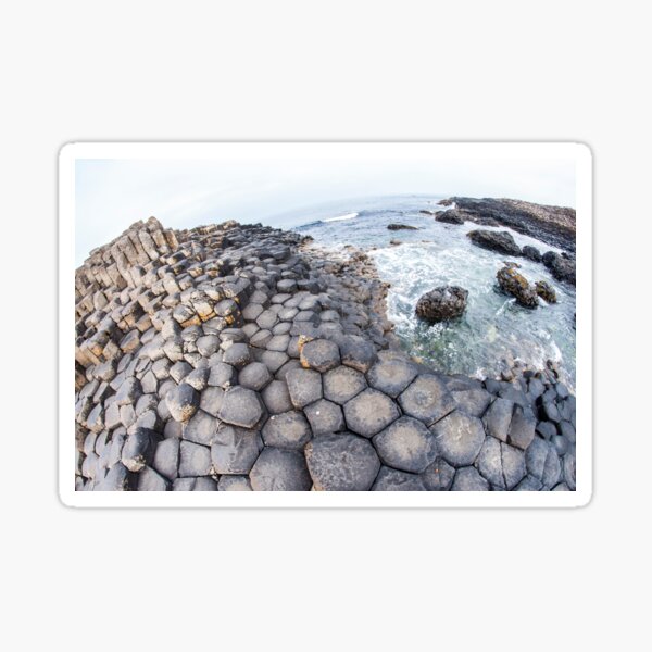 Giant's Causeway Ireland - Fisheye Photography Sticker