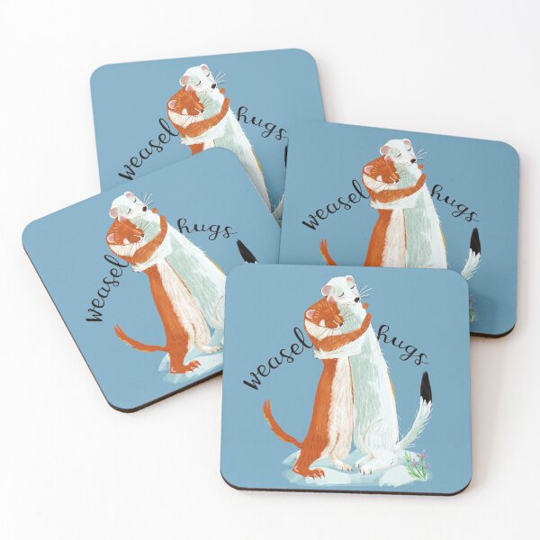 Item preview, Weasel hugs in blue blue hugs designed and sold by belettelepink.