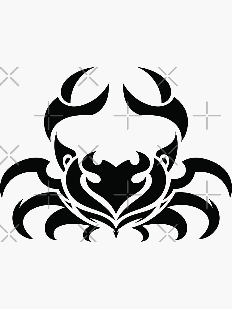 "Crab | shrimp | Horoscope | Tribal Animal Tattoo" Sticker for Sale by ...