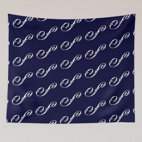 Item preview, Vintage Stylish White Navy Blue Monogram Letter S designed and sold by Vintage-TM.