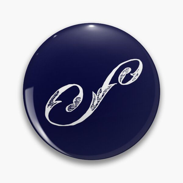 Item preview, Vintage Stylish White Navy Blue Monogram Letter S designed and sold by Vintage-TM.