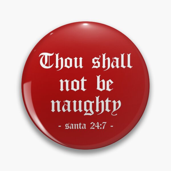 Item preview, Thou Shall Not Be Naughty Funny Santa Gift (Red) designed and sold by 4wordsmovement.