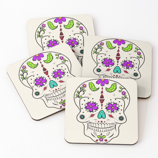 Item preview, Colour sugar skull designed and sold by joeballs1.