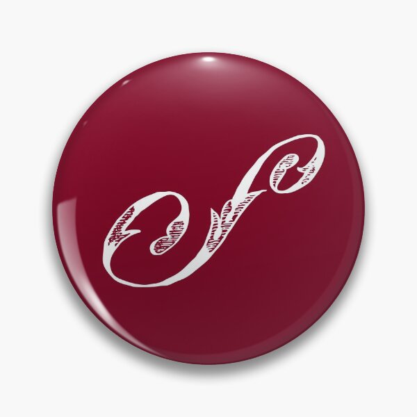Item preview, Vintage Stylish White Burgundy Red Monogram Letter S designed and sold by Vintage-TM.