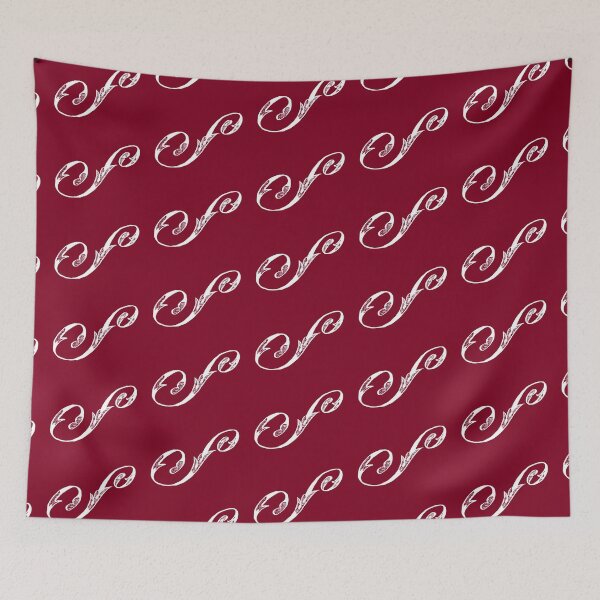 Item preview, Vintage Stylish White Burgundy Red Monogram Letter S designed and sold by Vintage-TM.