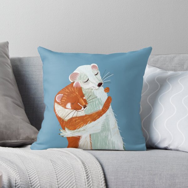 Weasel hugs #1 Throw Pillow