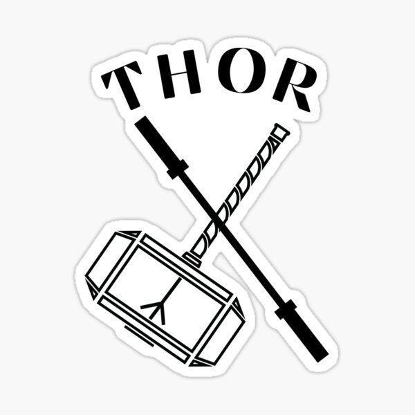 Item preview, Thor hammer and barbell designed and sold by Fit-By-Will.