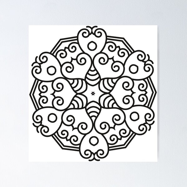Item preview, Mandala Ornament Illustration designed and sold by MisterGooseShop.