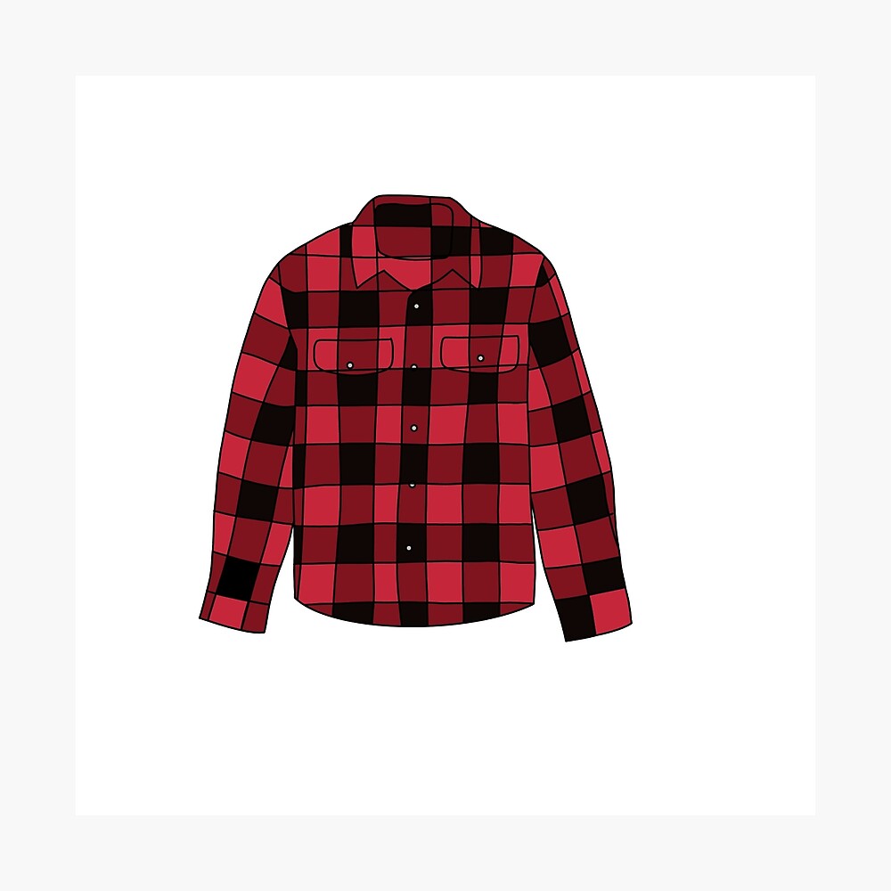 Blue Flannel Shirt Sticker for Sale by hmiller013