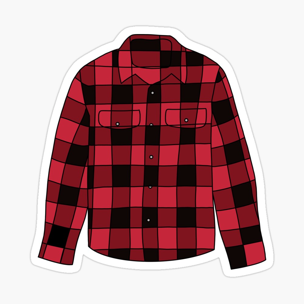 Blue Flannel Shirt Sticker for Sale by hmiller013