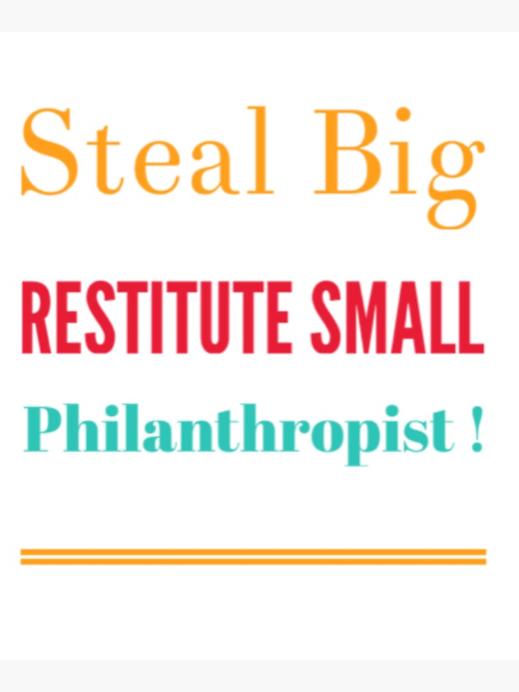 Thumbnail 5 of 5, Tote Bag, Steal Big Restitute Small Philanthropist ! designed and sold by JeanJohnJohn.