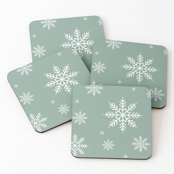 Item preview, Snowflakes pale green Christmas designed and sold by Latte Design.