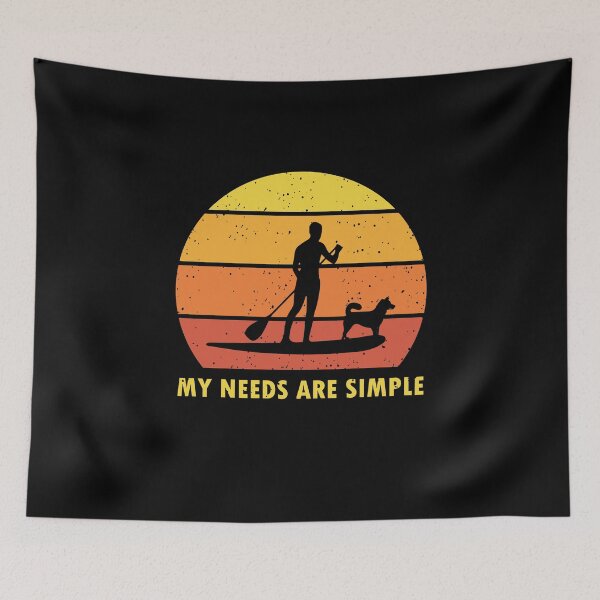 Item preview, Vintage Retro Paddleboarding Paddleboard Paddle Dog Pet Funny Gift designed and sold by TastefulTees.