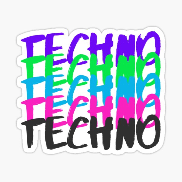 Techno in Colours Sticker