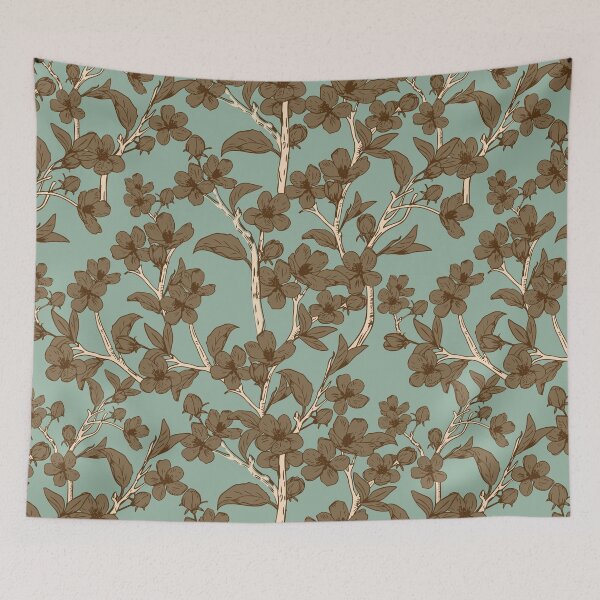 Artikelvorschau, Botanisches Blumenmuster entworfen und verkauft von RSDigitalPrintDesign.