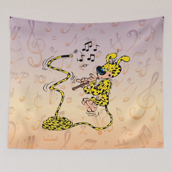Item preview, Marsupilami with flute / Orange design designed and sold by Hubashop.